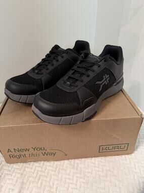Kuru QUANTUM 2 Men's Black and Gray Sneakers size 11.5